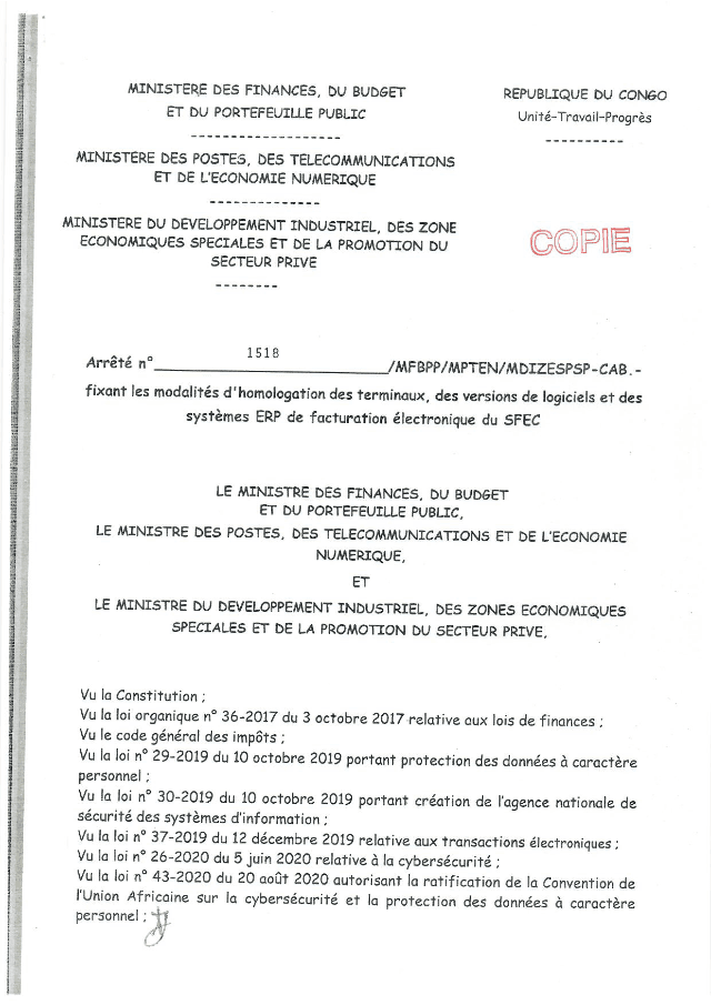 Aperçu de la page 1 - Homologation Terminaux Logiciels ERP